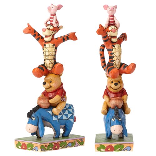 Disney Traditions Winnie the Pooh Built by Friendship Eeyore Pooh Tigger and Piglet Statue